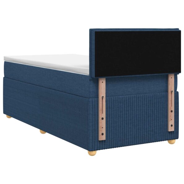 vidaXL Posteľ boxspring s matracom Modrá 90 x 190 cm Látka – Obrázok 7
