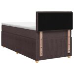 vidaXL Posteľ boxspring s matracom Tmavohnedá 90 x 200 cm Látka – Obrázok 7