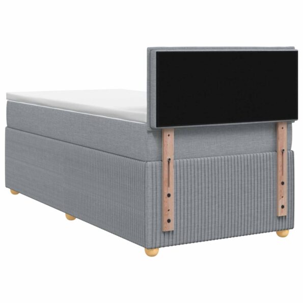 vidaXL Posteľ boxspring s matracom Svetlosivá 100 x 200 cm Látka – Obrázok 9