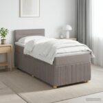 vidaXL Posteľ boxspring s matracom Sivohnedá 100 x 200 cm Látka – Obrázok 4