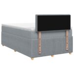 vidaXL Posteľ boxspring s matracom Svetlosivá 120 x 200 cm Látka – Obrázok 9