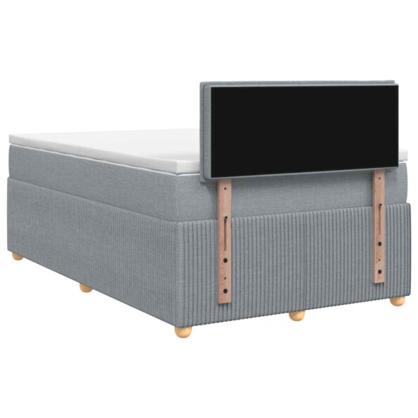 vidaXL Posteľ boxspring s matracom Svetlosivá 120 x 200 cm Látka – Obrázok 9