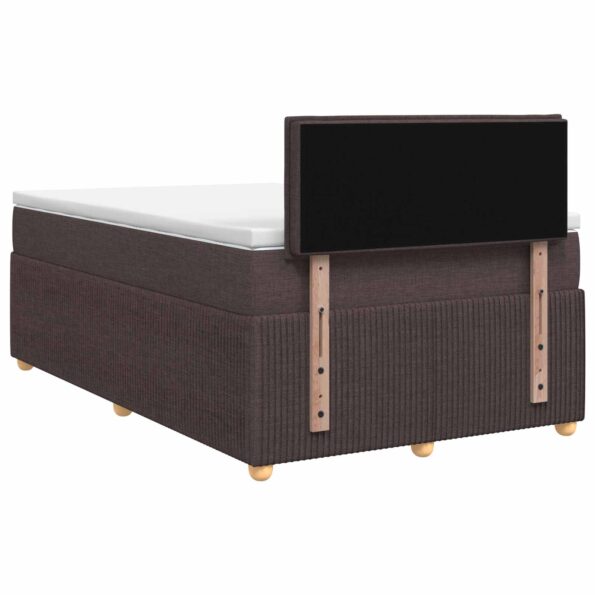 vidaXL Posteľ boxspring s matracom Tmavohnedá 120 x 200 cm Látka – Obrázok 9