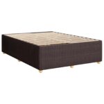 vidaXL Posteľ boxspring s matracom Tmavohnedá 140 x 190 cm Látka – Obrázok 4