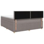 vidaXL Posteľ boxspring s matracom Sivohnedá 160 x 200 cm Látka – Obrázok 7