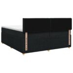 vidaXL Posteľ boxspring s matracom Čierna 200 x 200 cm Látka – Obrázok 7