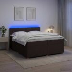 vidaXL Posteľ boxspring s matracom Tmavohnedá 200 x 200 cm Látka – Obrázok 13