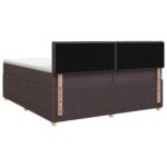 vidaXL Posteľ boxspring s matracom Tmavohnedá 200 x 200 cm Látka – Obrázok 7