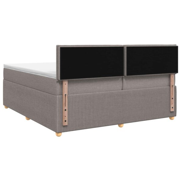 vidaXL Posteľ boxspring s matracom Sivohnedá 200 x 200 cm Látka – Obrázok 7