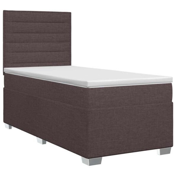vidaXL Posteľ boxspring s matracom Tmavohnedá 80 x 200 cm Látka – Obrázok 2