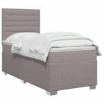 vidaXL Posteľ boxspring s matracom Sivohnedá 80 x 200 cm Látka – Obrázok 2
