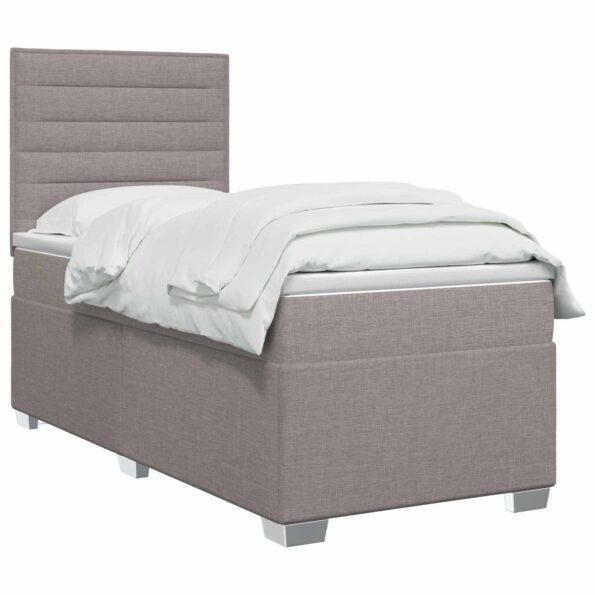 vidaXL Posteľ boxspring s matracom Sivohnedá 80 x 200 cm Látka – Obrázok 2