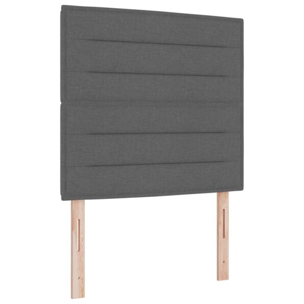 vidaXL Posteľ boxspring s matracom Tmavosivá 90 x 200 cm Látka – Obrázok 3