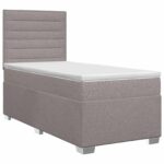 vidaXL Posteľ boxspring s matracom Sivohnedá 100 x 200 cm Látka