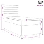 vidaXL Posteľ boxspring s matracom Modrá 100 x 200 cm Látka – Obrázok 12