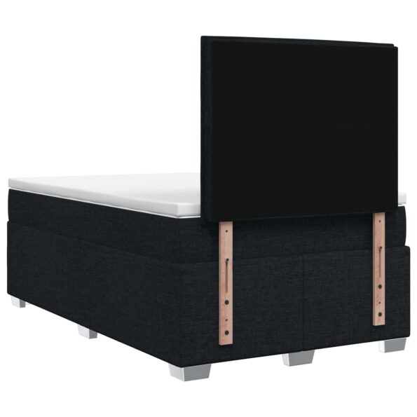 vidaXL Posteľ boxspring s matracom Čierna 120 x 190 cm Látka – Obrázok 7