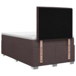 vidaXL Posteľ boxspring s matracom Tmavohnedá 120 x 190 cm Látka – Obrázok 7