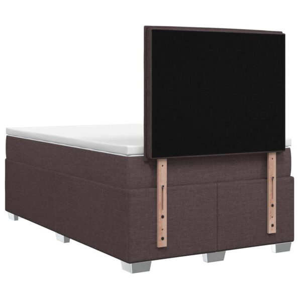 vidaXL Posteľ boxspring s matracom Tmavohnedá 120 x 190 cm Látka – Obrázok 7