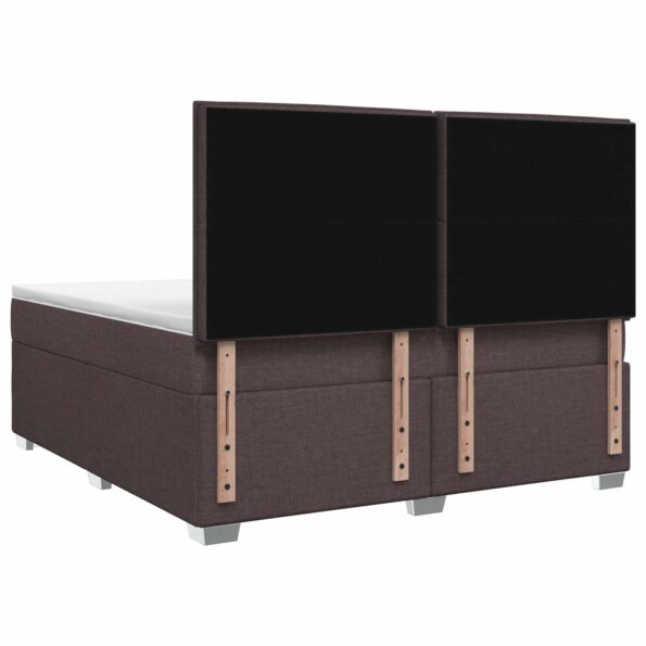 vidaXL Posteľ boxspring s matracom Tmavohnedá 140 x 190 cm Látka – Obrázok 8