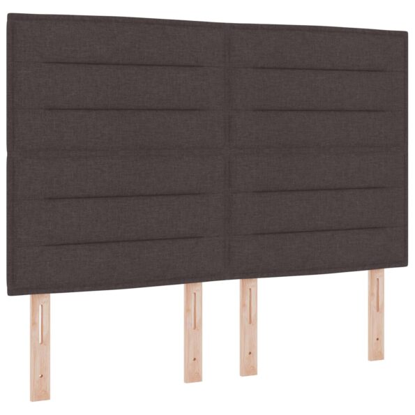 vidaXL Posteľ boxspring s matracom Tmavohnedá 140 x 200 cm Látka – Obrázok 4