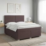 vidaXL Posteľ boxspring s matracom Tmavohnedá 160 x 200 cm Látka