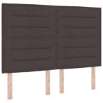 vidaXL Posteľ boxspring s matracom Tmavohnedá 160 x 200 cm Látka – Obrázok 4