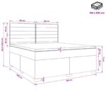 vidaXL Posteľ boxspring s matracom Modrá 160 x 200 cm Látka – Obrázok 11