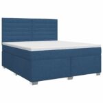 vidaXL Posteľ boxspring s matracom Modrá 160 x 200 cm Látka – Obrázok 2