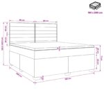 vidaXL Posteľ boxspring s matracom Sivohnedá 180 x 200 cm Látka – Obrázok 11