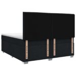 vidaXL Posteľ boxspring s matracom Čierna 200 x 200 cm Látka – Obrázok 7