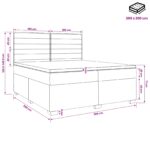 vidaXL Posteľ boxspring s matracom Tmavohnedá 200 x 200 cm Látka – Obrázok 10