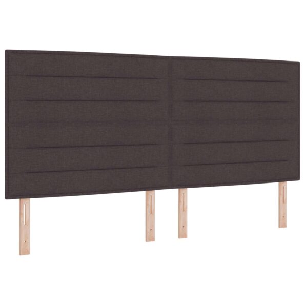 vidaXL Posteľ boxspring s matracom Tmavohnedá 200 x 200 cm Látka – Obrázok 3