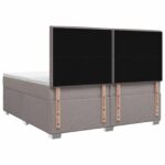 vidaXL Posteľ boxspring s matracom Sivohnedá 200 x 200 cm Látka – Obrázok 7