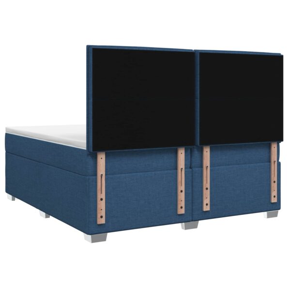 vidaXL Posteľ boxspring s matracom Modrá 200 x 200 cm Látka – Obrázok 8