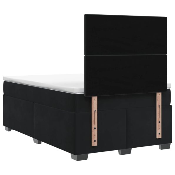 vidaXL Posteľ boxspring s matracom Čierna 120 x 200 cm Zamat – Obrázok 8
