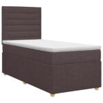 vidaXL Posteľ boxspring s matracom Tmavohnedá 80 x 200 cm Látka – Obrázok 2
