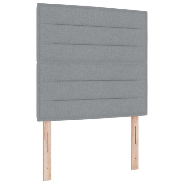vidaXL Posteľ boxspring s matracom Svetlosivá 90 x 190 cm Látka – Obrázok 4