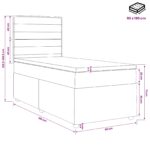 vidaXL Posteľ boxspring s matracom Sivohnedá 90 x 190 cm Látka – Obrázok 10