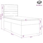 vidaXL Posteľ boxspring s matracom Sivohnedá 90 x 200 cm Látka – Obrázok 10