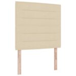 vidaXL Posteľ boxspring s matracom Krémová 90 x 200 cm Látka – Obrázok 4