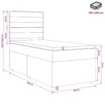 vidaXL Posteľ boxspring s matracom Sivohnedá 100 x 200 cm Látka – Obrázok 10