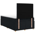 vidaXL Posteľ boxspring s matracom Čierna 120 x 190 cm Látka – Obrázok 7