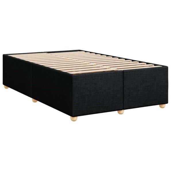 vidaXL Posteľ boxspring s matracom Čierna 120 x 200 cm Látka – Obrázok 4