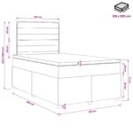 vidaXL Posteľ boxspring s matracom Tmavohnedá 120 x 200 cm Látka – Obrázok 10