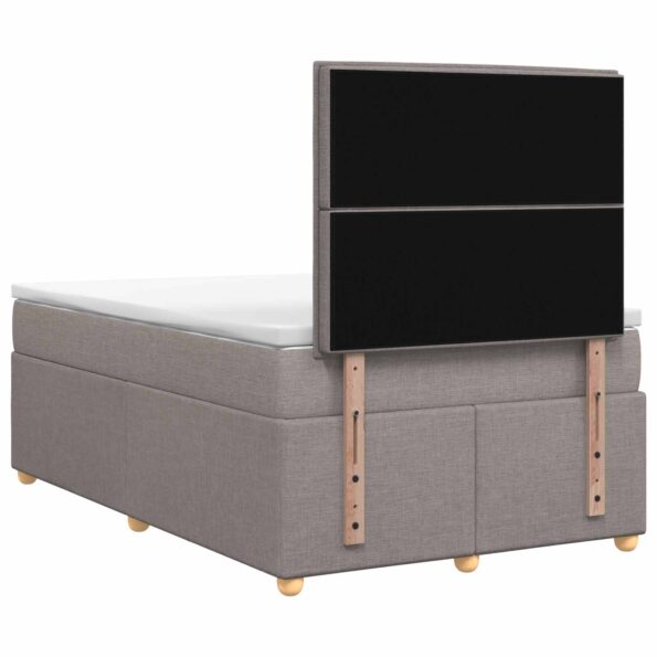 vidaXL Posteľ boxspring s matracom Sivohnedá 120 x 200 cm Látka – Obrázok 7