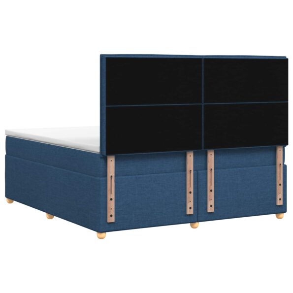 vidaXL Posteľ boxspring s matracom Modrá 160 x 200 cm Látka – Obrázok 8
