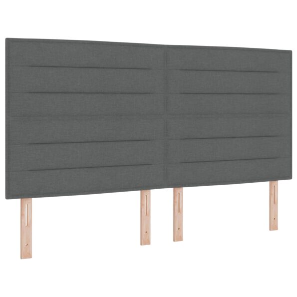 vidaXL Posteľ boxspring s matracom Tmavosivá 180 x 200 cm Látka – Obrázok 3