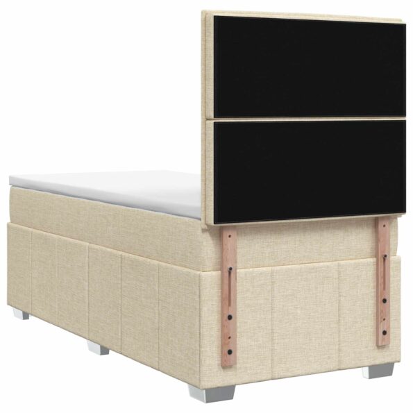 vidaXL Posteľ boxspring s matracom Krémová 80 x 200 cm Látka – Obrázok 8