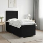 vidaXL Posteľ boxspring s matracom Čierna 100 x 200 cm Látka – Obrázok 11