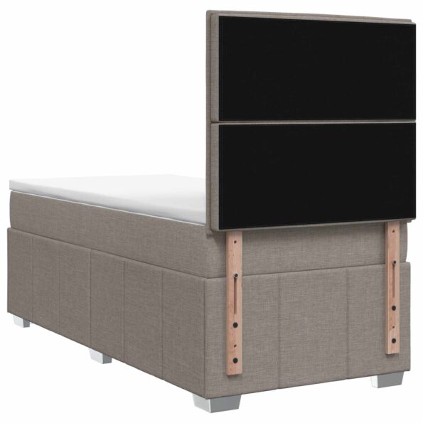 vidaXL Posteľ boxspring s matracom Sivohnedá 100 x 200 cm Látka – Obrázok 7